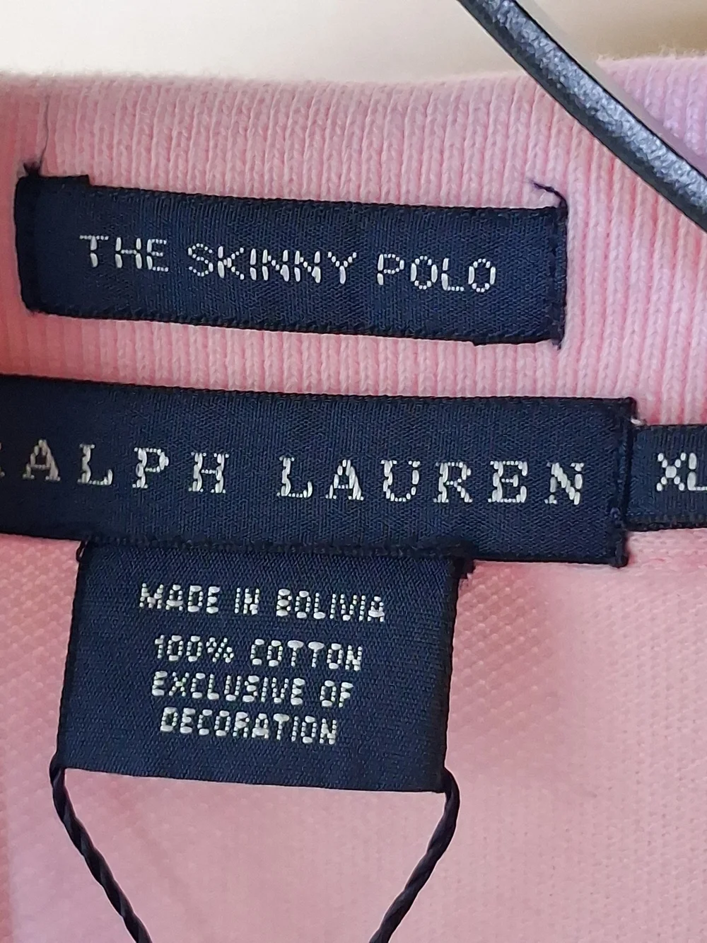 Ralph Lauren Men’s NWT Pink Skinny Polo; Size XL
